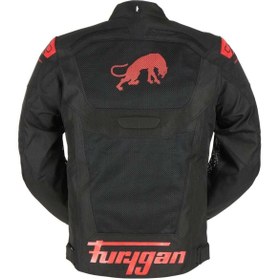 Resim Furygan Atom Vented Evo Erkek Yazlık Ceket Siyah Kırmızı 