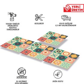 Resim Tink Kendinden Yapışkanlı Tokyo Desenli Pvc Karo 30X30 cm (56 Adet) 5m2 