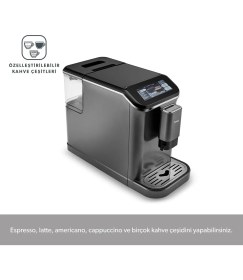 Resim Hepta Collection Coffeebreak 5008H Öğütücülü, Süt Köpürtücülü, Dokunmatik Ekranlı Full Otomatik Espresso Makinesi 