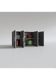 Resim Kenzlife hazır mutfak merlanda gri 060*120*22 mutfak banyo dolabı kapaklı raflı 