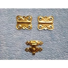 Resim Dekoratif Mini Tavla ve Kutu Menteşe Tavla Klips Sarı 10 Takım 