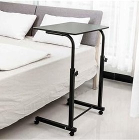 Resim Depolife Tekerlekli Notebook Laptop Çalışma Sehpası Eğim Ve Yükseklik Ayarlı Akrobat Ders Yemek Çekyat Masası 