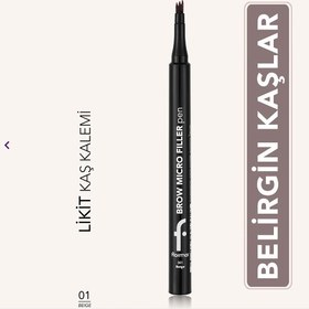 Resim FLORMAR BROW MİCRO FİLLER TARAK UÇLU DOĞAL BİTİŞLİ KAŞ KALEMİ 01 