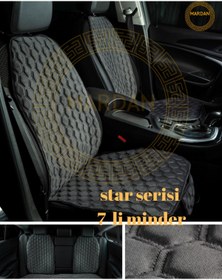 Resim Galaxy HYUNDAI ELENTRA SEDAN 2003-2008 uyumlu 7 Parça Kadife Kumaş Minder Takımı 