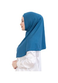 Resim Modish Group Hazır Türban & Başörtü Viskon Bone Setli Rahat Tesettür Şal İslami Giyim - Krem Turkuaz 
