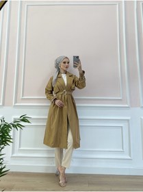 Resim Esre Store Tesettür Trençkot Camel 