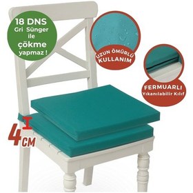 Resim Xpermate 2'li Sandalye Minderi Su İtici Kumaş 40 x 40 CM Turkuaz 