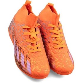 Resim Sportaç 102 Genç Halı Saha Futbol Ayakkabı Neon Oranj Lila Siyah Neon Oranj Lila Siyah 