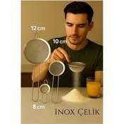 Resim shopwave Inox Süzgeç Seti - 3 Boy Çok Amaçlı Süzgeç 304 Çelik Profesyoneller İçin 