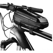 Resim Skycity Siyah Bisiklet Ön Çerçeve Çantası, Su Geçirmez Reçine, 1l Kapasite, E5 Güncellenmiş, Dağ Bisikleti İçin Siyah 