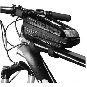 Resim Skycity Siyah Bisiklet Ön Çerçeve Çantası, Su Geçirmez Reçine, 1l Kapasite, E5 Güncellenmiş, Dağ Bisikleti İçin Siyah 