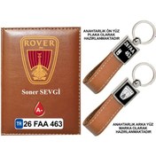 Resim Plakanıza Özel Rover Logolu Taba Ruhsat Kabı Ve Anahtarlık 