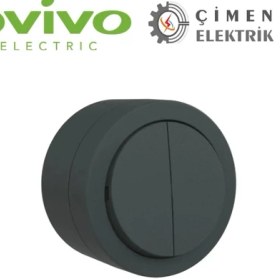 Resim Antrasit Komutatör Anahtar Sıva Üstü - Elektrik Tesisat Anahtarı 