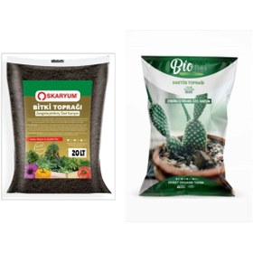Resim OSKARYUM Bitki Toprağı 20 Lt + Kaktüs Toprağı 20 Lt 