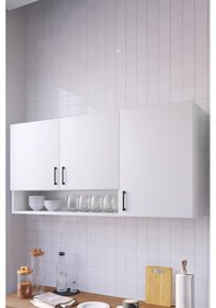 Resim More Üst Modül Mutfak Dolabı 150 CM Beyaz 