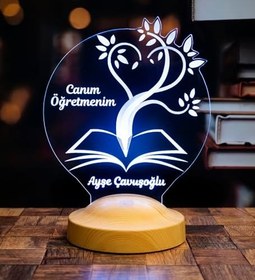 Resim Canım Öğretmenim 3D LED Lamba - Öğretmene Kişiye Özel, Mezuniyet ve Öğretmenler Günü İçin Hediye Fikri 