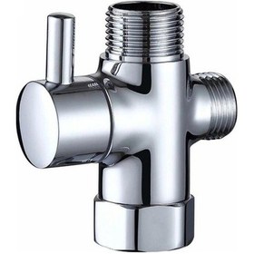 Resim Besthome1 1 Adet Krom G1/2in 3 Yollu Pirinç Şömine Vanası T-adaptör Dönüştürücü 
