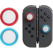 Resim Tenfowee Switch Kontrolcü Buton Korumalı Kapağı, Metal Ve Silikon Malzeme, Mavi Ve Kırmızı Renk Seçeneği, Anti-scratch Koruma 