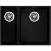 Resim Teka Square 560 Tg Blackteka Square 560 Tg Çift Hazneli Tezgahaltı Tegranite Eviye - Siyah - 115260029 