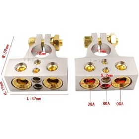 Resim Fortunelane Zincirli Araba Akü Bağlantı, 12-48v, Şeffaf Koruma, Korozyon Örtüsü, 0/2/4/8 Awg 