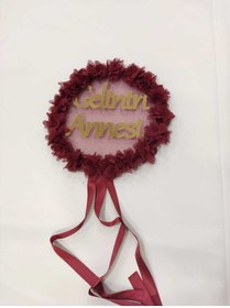 Resim Evsay Gelinin Annesi Yazılı Özel Kına Tefi Kına Malzemeleri Def 