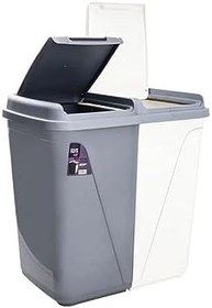 Resim Meleni Home Mega Duo İki Bölmeli Kirli Çamaşır Sepeti - Banyo Çamaşır Sepeti Renkliler & Beyazlar 90 Lt 