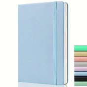 Resim A5 Noktalı Günlük Defter - 120GSM Kalın Premium Kağıt, 172 Sayfa, Suni Deri Kapak, Genişletilebilir Cep, Elastik Kapanış, 2 Ayraç Kurdelesi, Lüks Sert Kapak Nokta Izgara Defter 