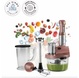 Resim Allians 2500W Yüksek Güçlü 4 Kanatlı Cam Mutfak Robotu ve Blender 