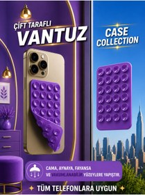 Resim Case collection Slikon Çift Taraflı Vantuz Telefon Tutucu Vakum,Cama Yapışan Çift Taraflı 