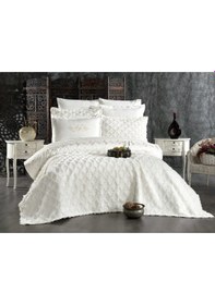 Resim Çapa Ev 3 Parça Harem Yatak Örtüsü Krem 