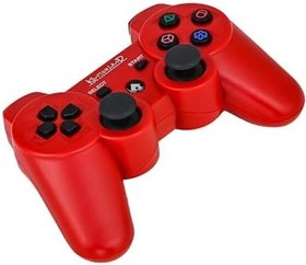 Resim Kontorland P3G - PS3/PC Uyumlu Titreşimli Kablosuz Oyun Kolu GamePad (Kırmızı) 