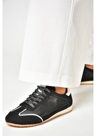 Resim Fox Shoes U820730509 Siyah Kadın Spor Ayakkabı Sneakers Siyah-suni Deri Çok Renkli 
