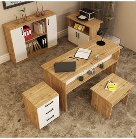 Resim KALENDER DEKOR MERKÜR-1-2-3-4-5 OFİS BÜRO MASASI TAKIMI MRK02 