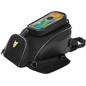 Resim Çoğu Cross-sürüş Motosikletine Uygun Telefon Tutuculu Çok Fonksiyonlu Motosiklet Tankı Çantası Siyah 