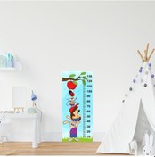 Resim Çocuk Odası Bebek Odası Boy Ölçer Boy Cetveli Sticker Hayvanlar E 