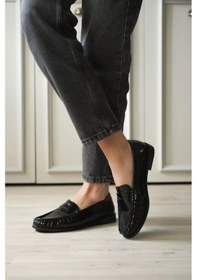 Resim Trendella Siyah Parlak Deri Görünümlü Penny Loafer Tr88ms02a 