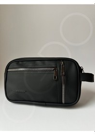 Resim Ogdo - Erkek Siyah Deri Portföy Clutch Ve Günlük El Çantası - 5012 Siyah 