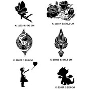 Resim Sevimli Modeller Geçici Dövme Kalıpları Sadece Desen 