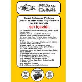 Resim Fishack Tam Takım Sazan Olta Seti - 3'lü Set - L - 3.30MT/50-100GR 