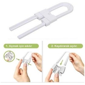 Resim River World Bebek Çocuk Çekmece ve Dolap Koruma Raylı Güvenlik Si Çok Renkli 