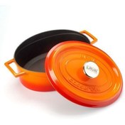 Resim Lava Trendy 29 cm Oval Döküm Turuncu Tencere 