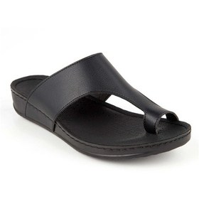 Resim Muya Ara Anatomik Parmak Arası Kadın Terlik Siyah Siyah 