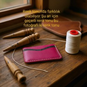 Resim MESACRAFT Unisex Süper Slim Deri Ince Model Kredi Kartı & Kartvizitlik Hakiki Deri Kartlık 