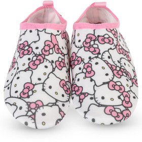 Resim Hello Kitty Baskılı Tabanlı 32-36 Numara Deniz Ayakkabısı - Beyaz - Beyaz / 36 Numara 