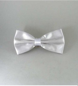 Resim Beyaz Düz Renk Saten Papyon - SP-04 Beyaz 