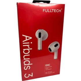 Resim Fulltech Airbuds 3 Kablosuz Bluetooth Kulaklık | Enc Gürültü Engelleme | 24 Saat Şarj Süresi | Ios & 