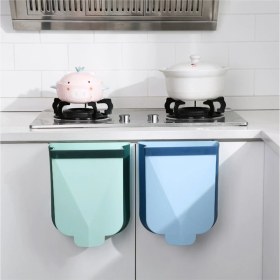 Resim Çöp Kovası Katlanır Dolaba Asılabilir Büyük Ölçü Çöp Kovası Mutfak ve Ofis Çöp Kovası 