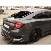 Resim Honda Cıvıc Fc5 2016 -2020 Uyumlu Arka Cam Kaplama / Cam Vızoru - Boyasız 