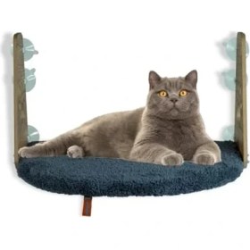 Resim Hakay Vantuzlu Kedi Cam Yatağı, Pugalo Antrasit Renk Seçeneği 