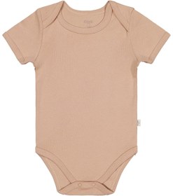 Resim Civil Baby Düz Renkli Kısa Kol 1-3 Yaş Çıtçıtlı Badi - Kahverengi - Sütlü Kahve / 2-3 Yaş 